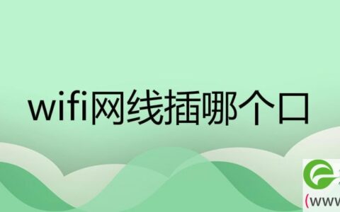 wifi网线插哪个口(图文)