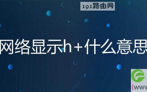 网络显示h+什么意思