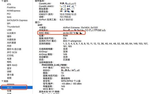 苹果笔记本电脑怎么查看mac地址