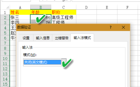 excel单元格自动切换输入法的技巧
