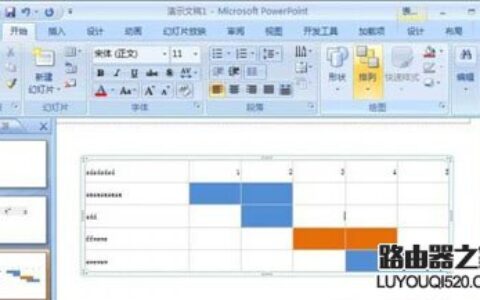 如何在PPT中制作表格
