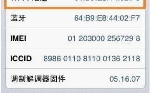 苹果手机查询MAC地址