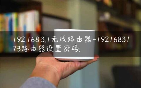 192.168.3.1无线路由器-1921683173路由器设置密码.