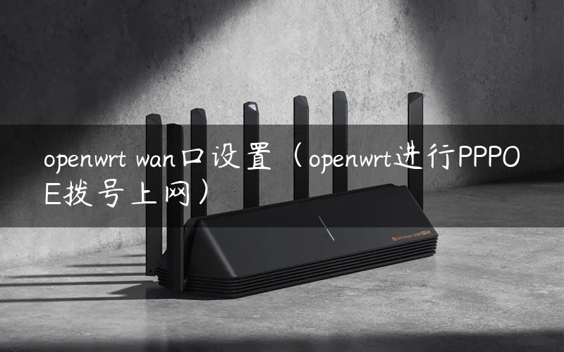 openwrt wan口设置（openwrt进行PPPOE拨号上网）