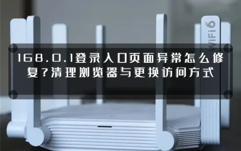 168.0.1登录入口页面异常怎么修复？清理浏览器与更换访问方式