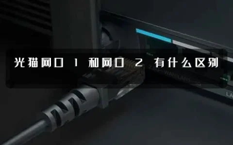 光猫网口 1 和网口 2 有什么区别