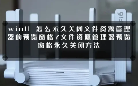 win11 怎么永久关闭文件资源管理器的预览窗格?文件资源管理器预览窗格永久关闭方法