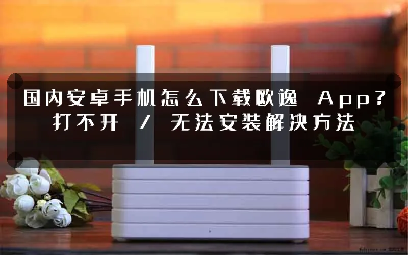 国内安卓手机怎么下载欧逸 App?打不开 / 无法安装解决方法